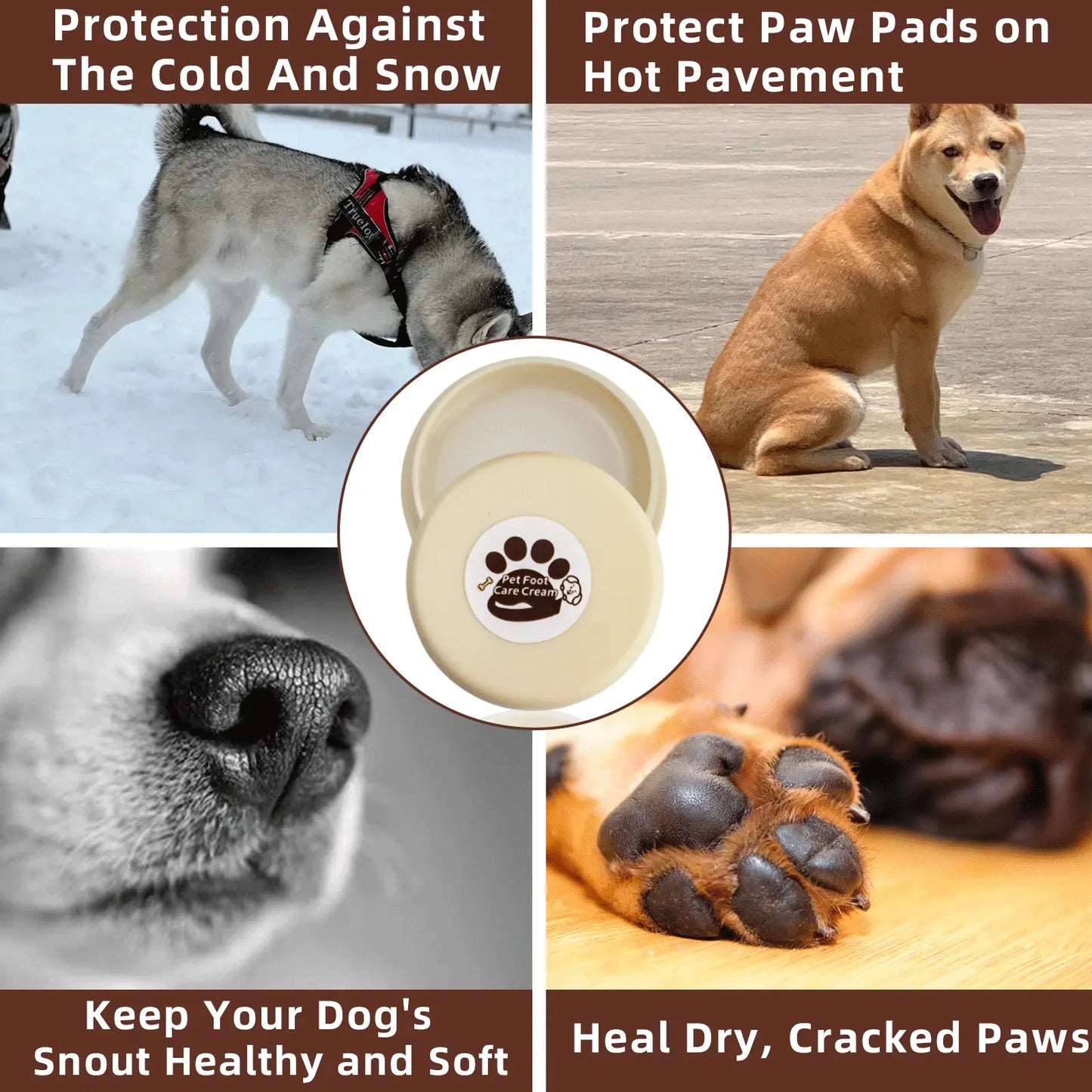Dog Paw Cleaner, Dogaccessories, No-Rinse Paw Cleaner for Dogs & Cats (5 Oz), Paw Balm for Heal Dry Cracked Paws & Nose, Pet Foot Care, Pet Cleaning Dog Paw Puppy Kittens Grooming Paw Trimmer